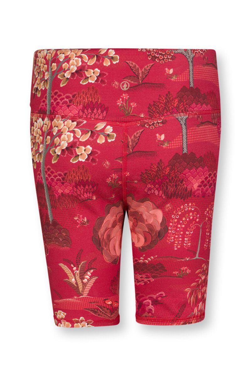 Sport Trousers Short Japanese Garden Red