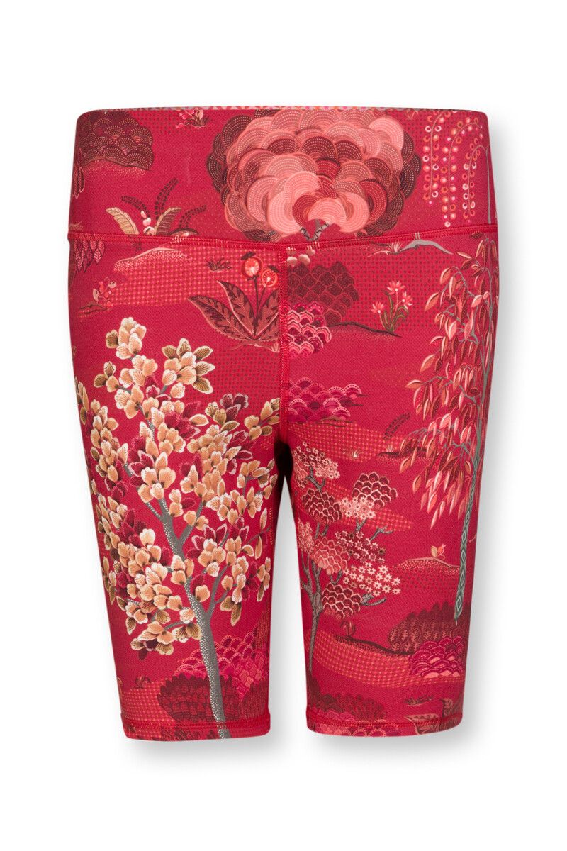 Sport Trousers Short Japanese Garden Red