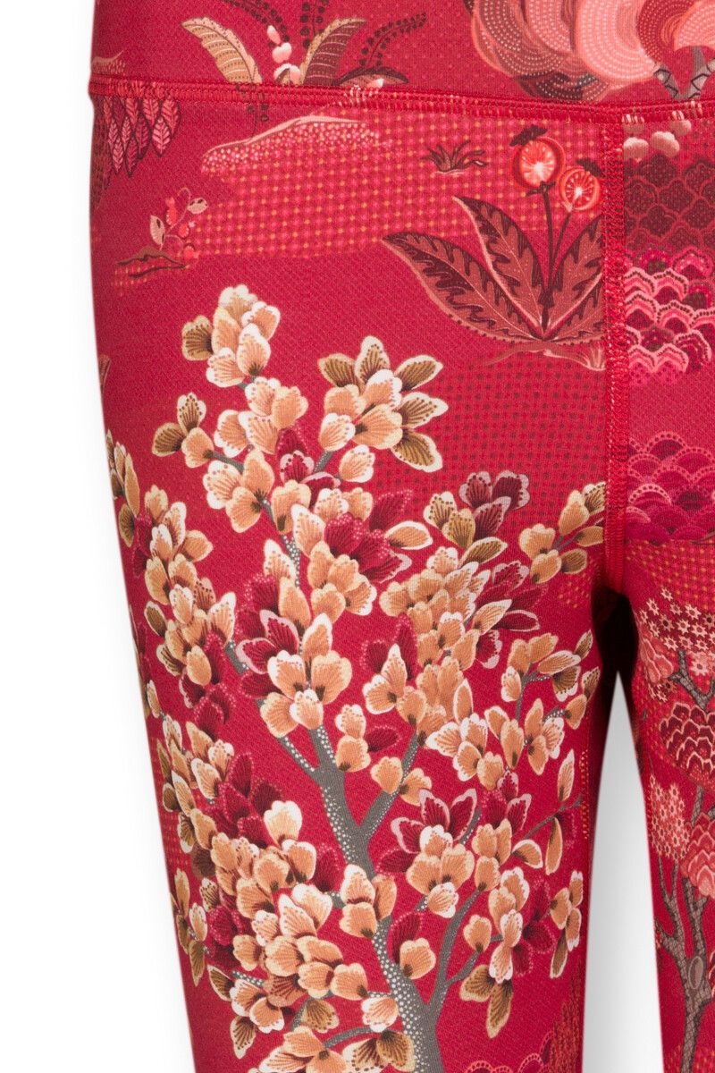 Korte Sportbroek Japanese Garden Rood