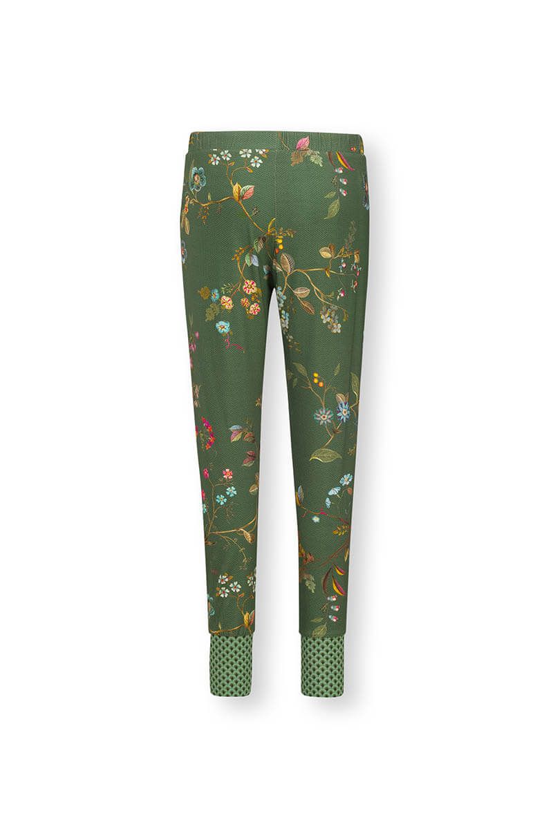 Lange Hose Kawai Flower Dunkelgrün