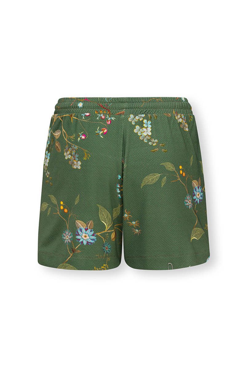 Kurze Hose Kawai Flower Dunkelgrün
