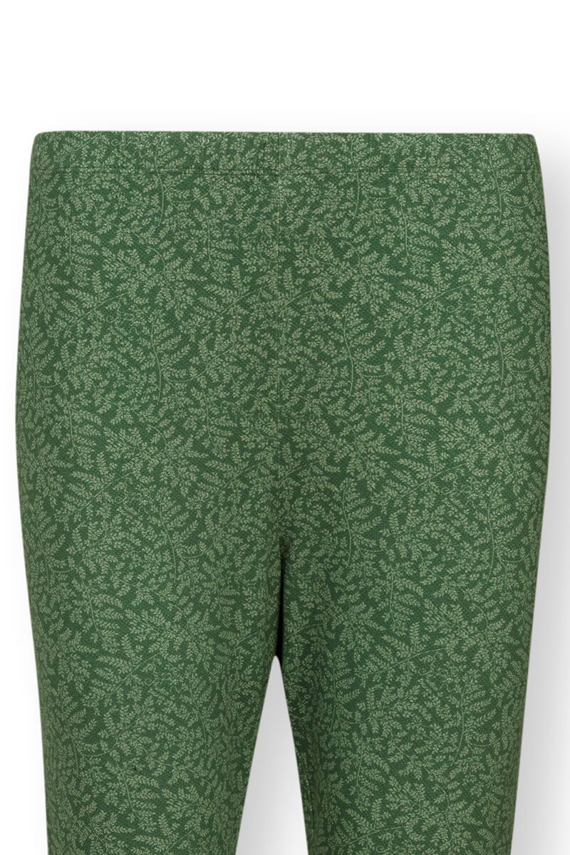 Trousers ¾ Leafy Dots Green