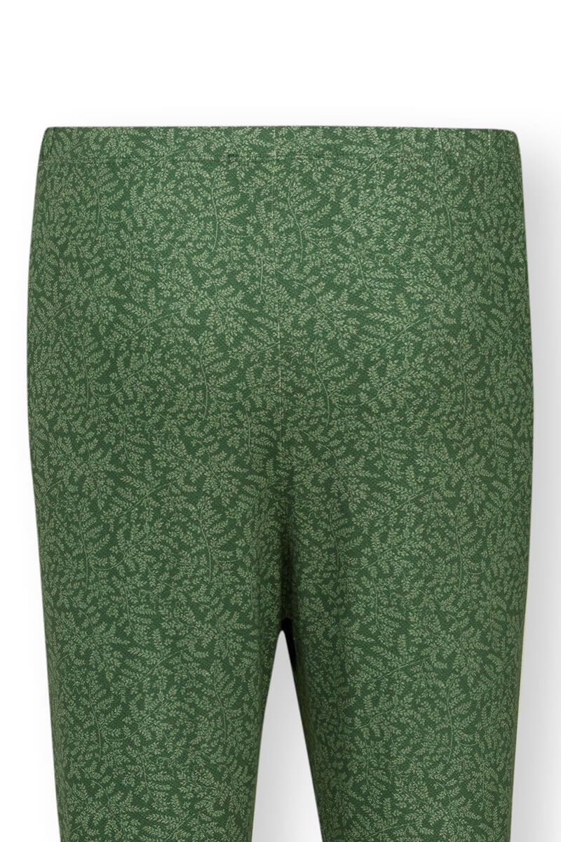 Trousers ¾ Leafy Dots Green