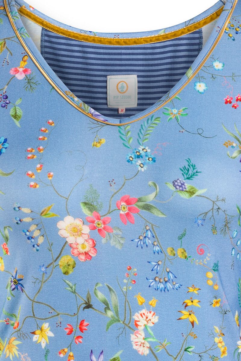 Nachthemd Petites Fleurs Big Lichtblauw