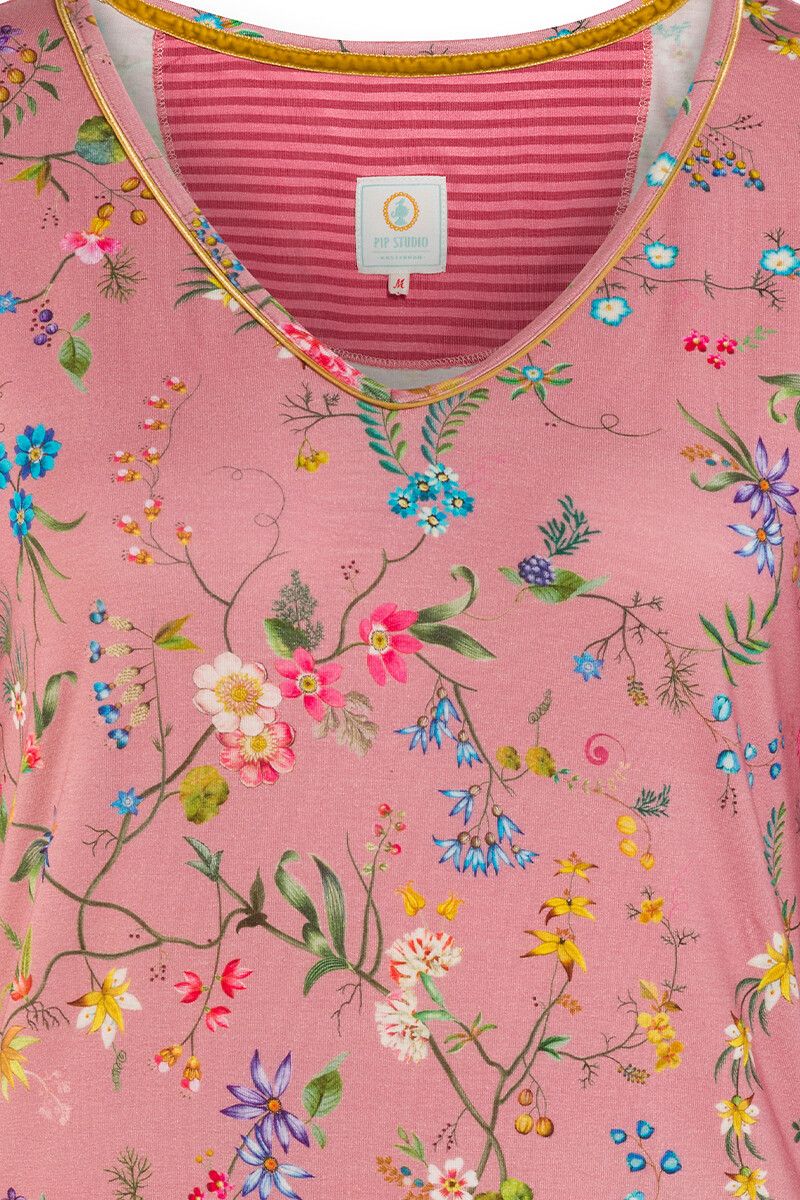 Nachthemd Petites Fleurs Big Roze