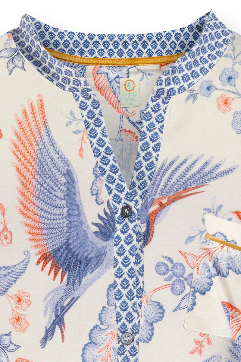 Nachthemd Royal Birds Gebroken Wit