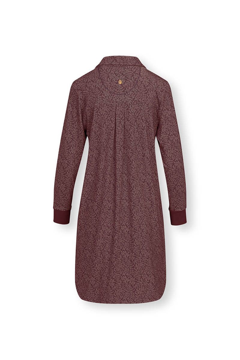 Nachthemd Lange Ârmel Leafy Dots Terra Rot