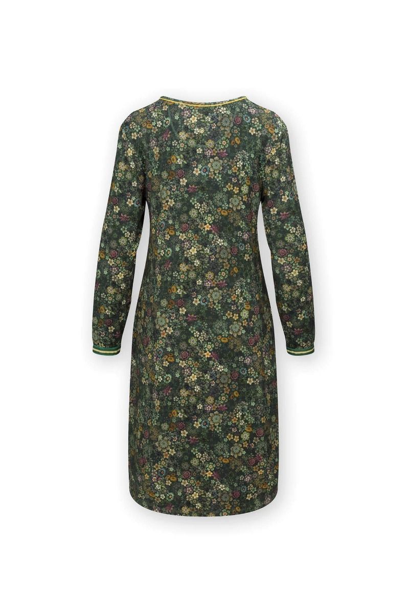 Nightdress Long Sleeve Tutti i Fiori Dark Green