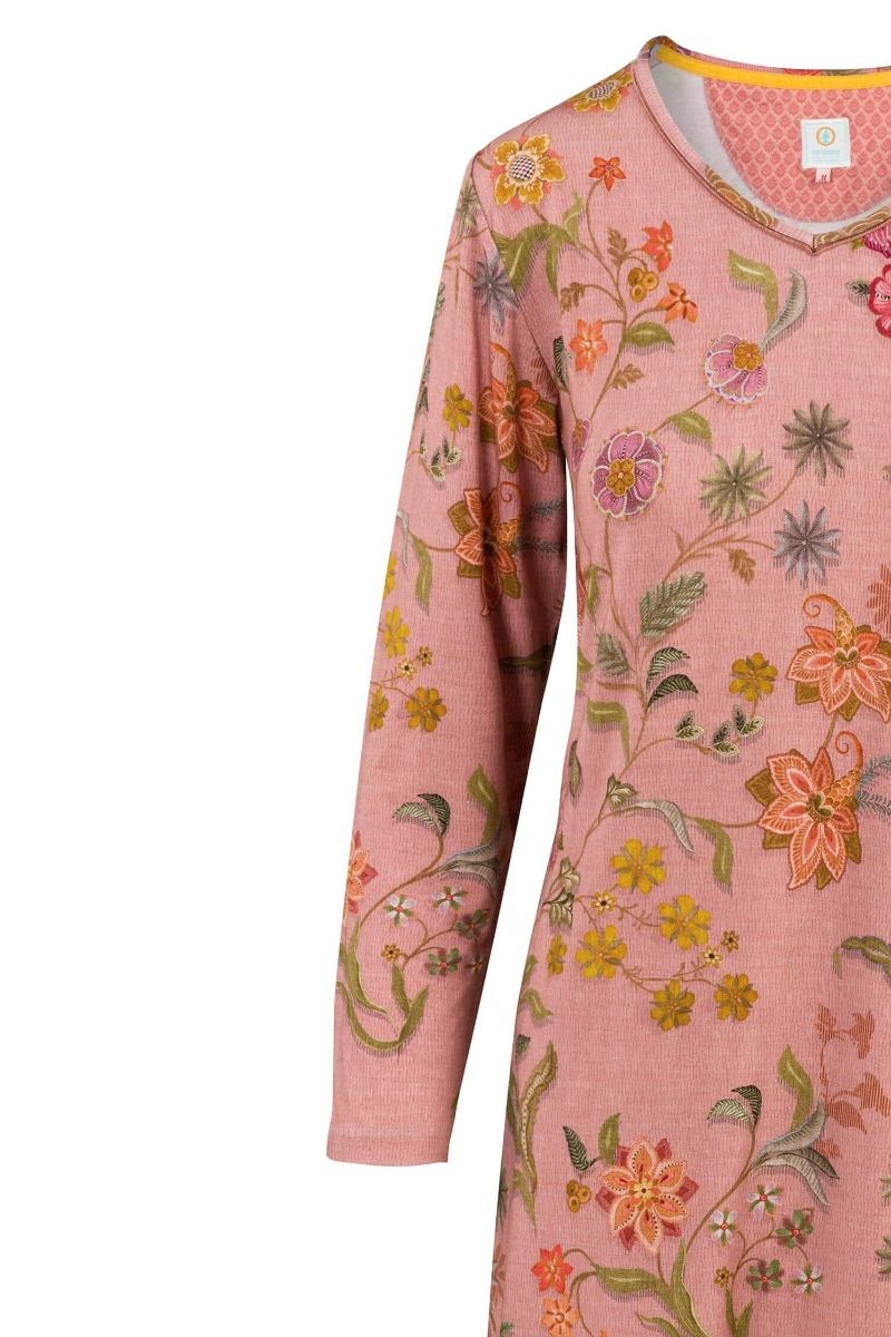Dana Long Sleeve Nightdress Coco Flower Coral