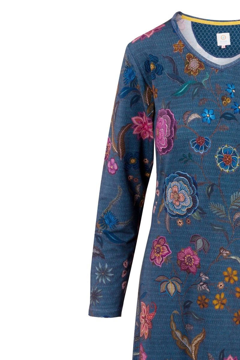 Dana Long Sleeve Nightdress Coco Flower Blue