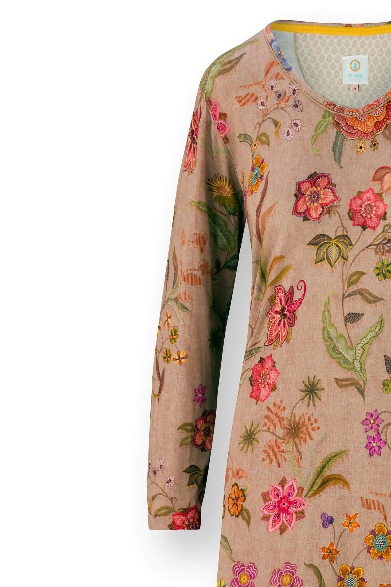 Dana Long Sleeve Nightdress Coco Flower Sand