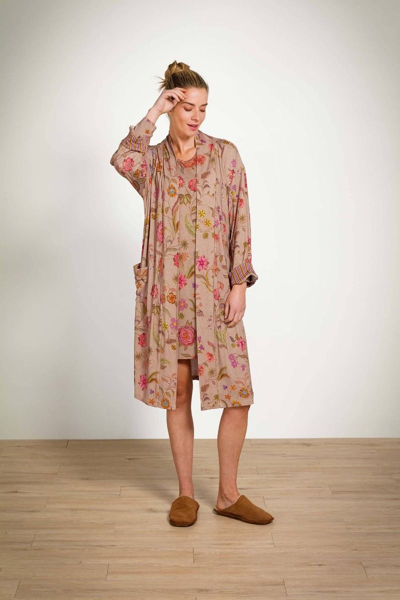 Dana Long Sleeve Nightdress Coco Flower Sand