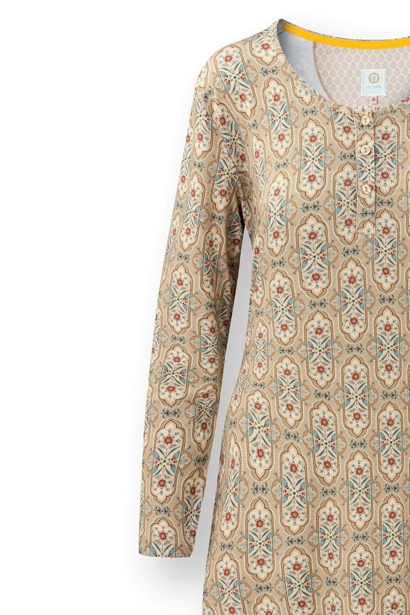 Desiree Long Sleeve Nightdress Jabalini Khaki