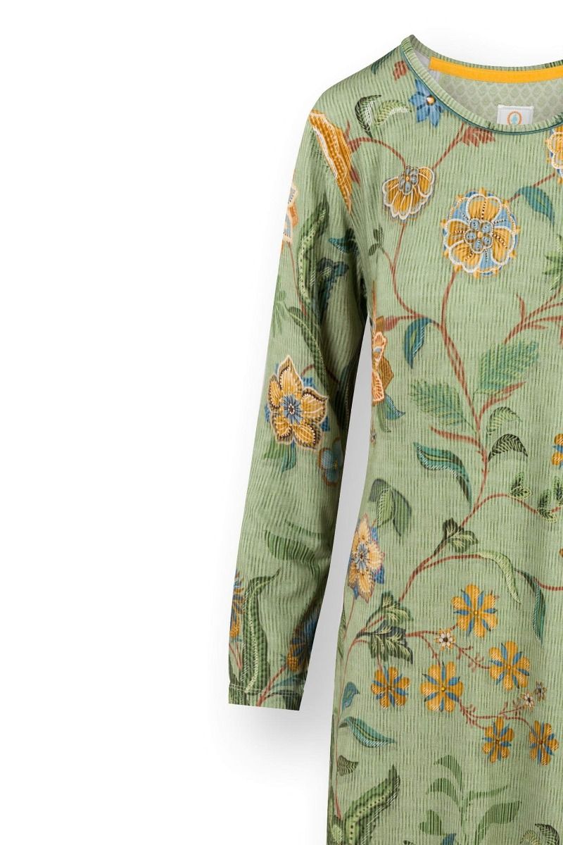 Destiny Long Sleeve Nightdress Safari Bloom Green
