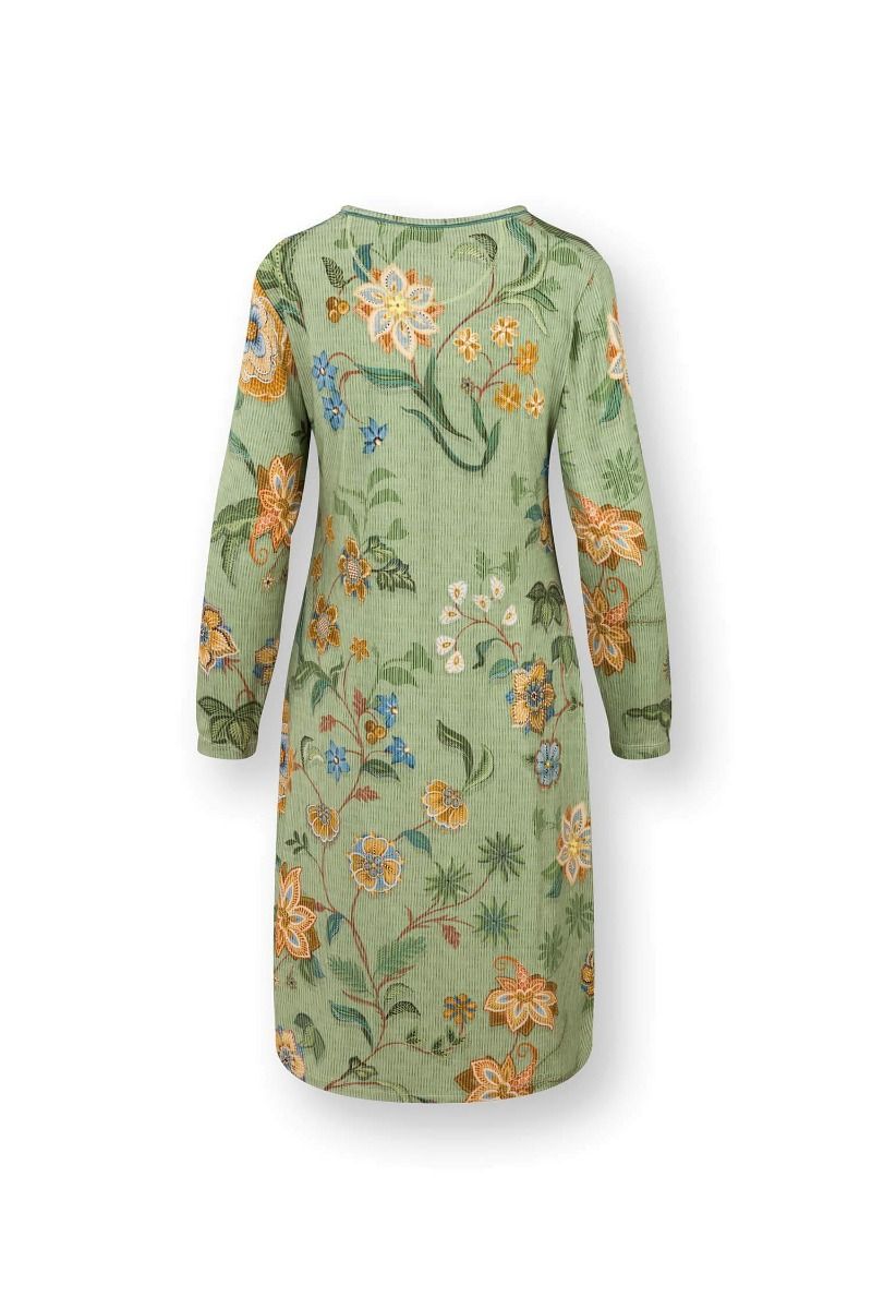 Destiny Long Sleeve Nightdress Safari Bloom Green