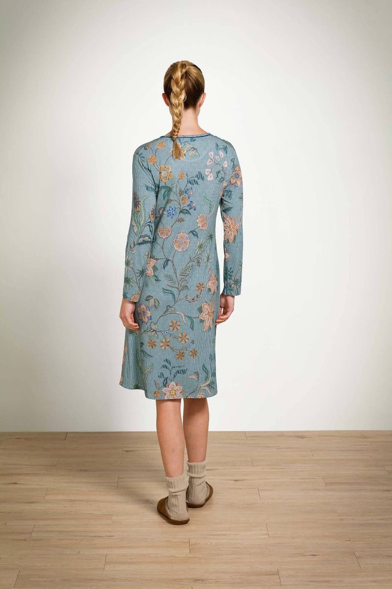 Destiny Long Sleeve Nightdress Safari Bloom Blue