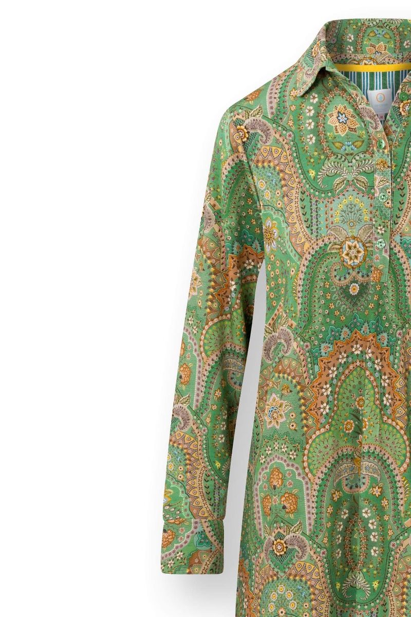 Daaltje Long Sleeve Nightdress Jabali Green