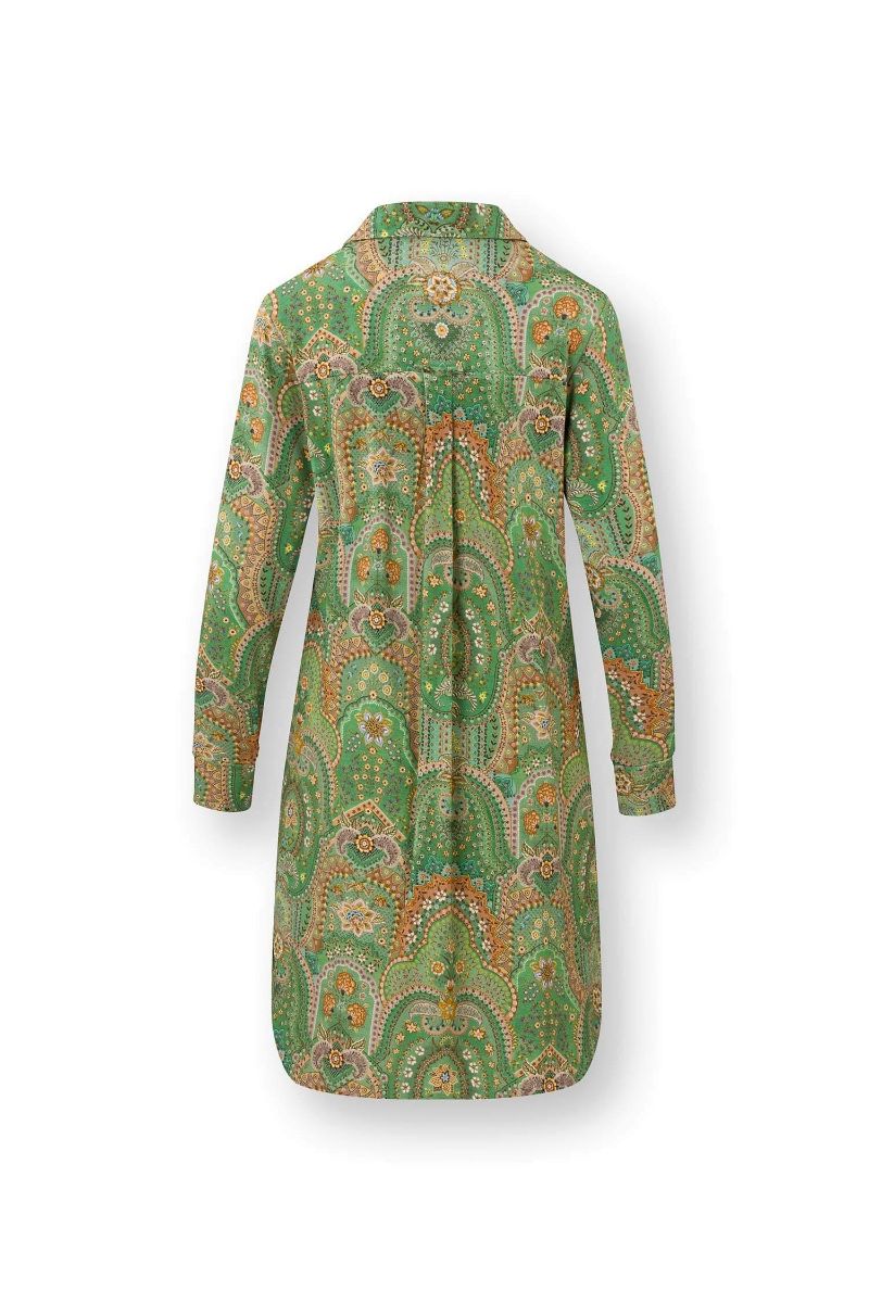 Daaltje Long Sleeve Nightdress Jabali Green