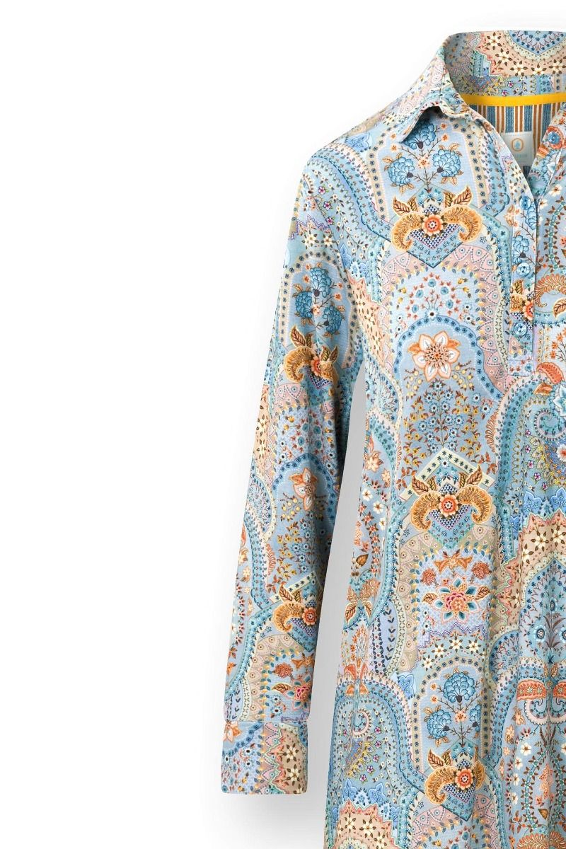 Daaltje Long Sleeve Nightdress Jabali Blue