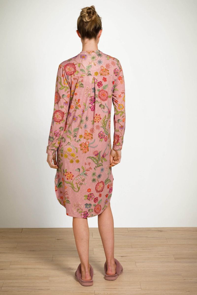 Diogo Long Sleeve Nightdress Coco Flower Coral