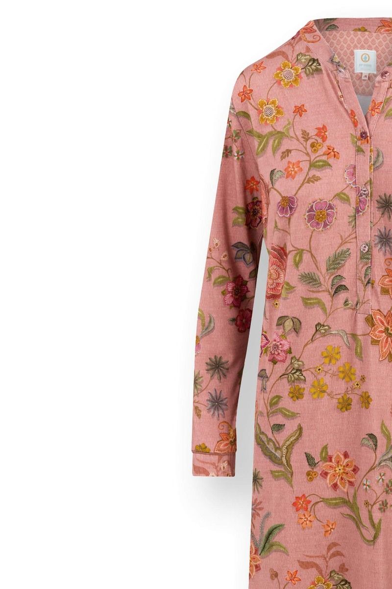 Diogo Long Sleeve Nightdress Coco Flower Coral