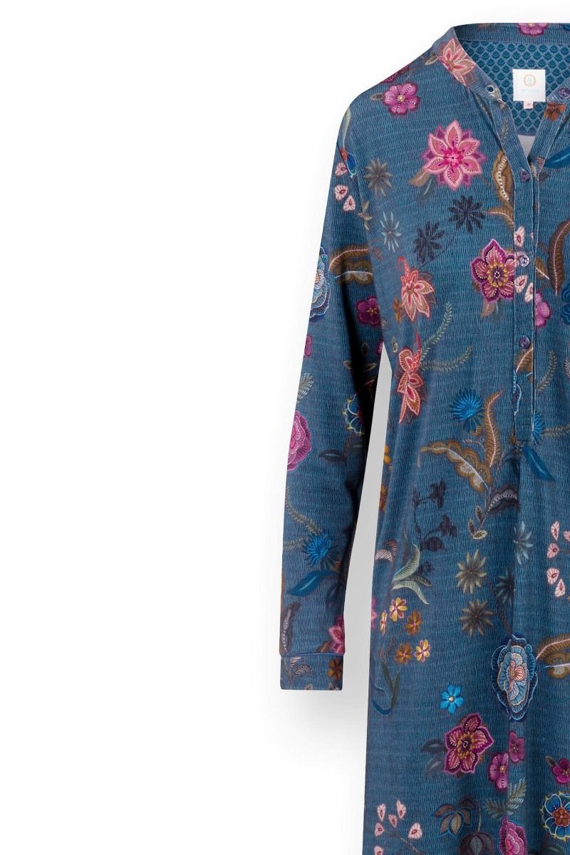 Diogo Long Sleeve Nightdress Coco Flower Blue