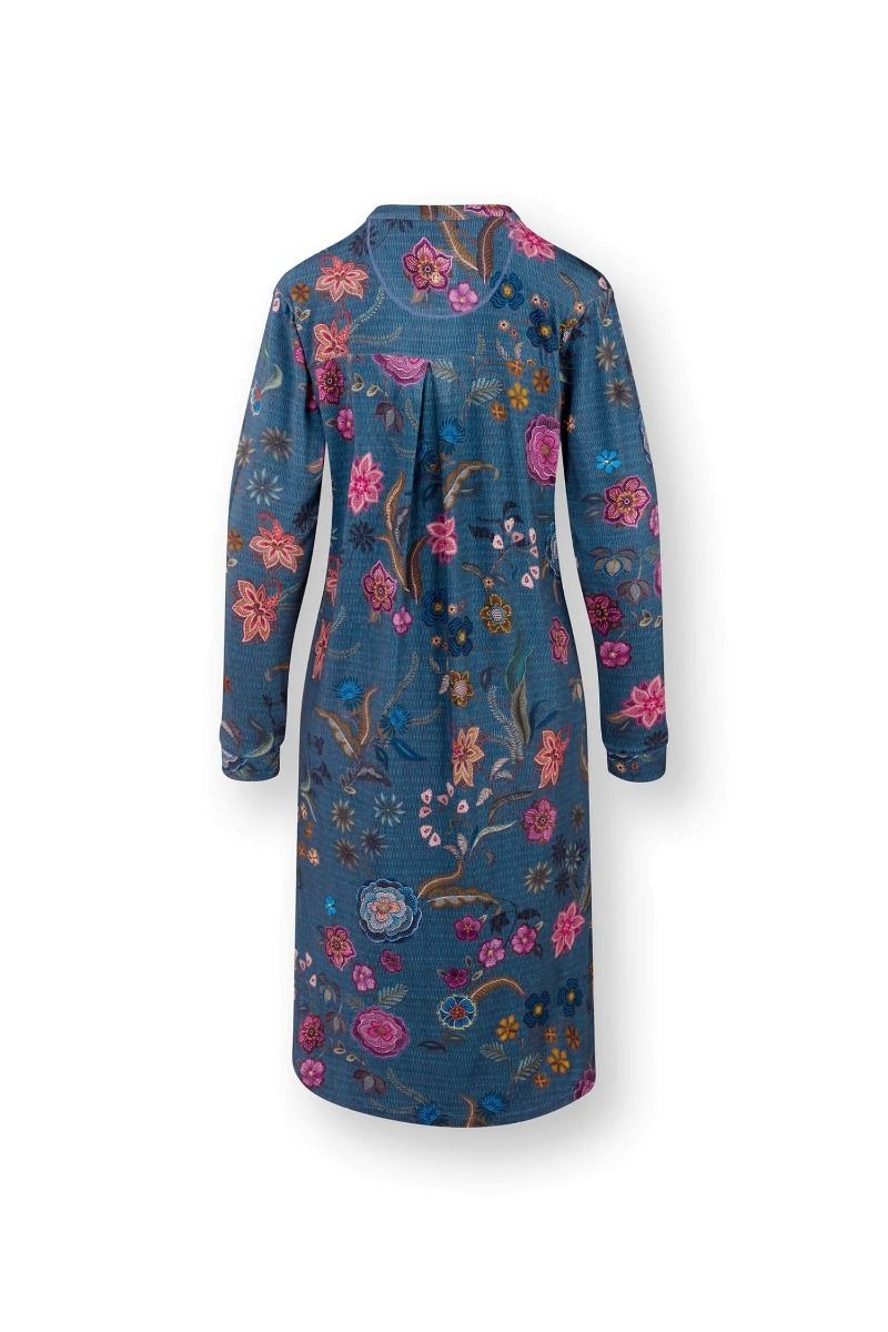 Diogo Long Sleeve Nightdress Coco Flower Blue