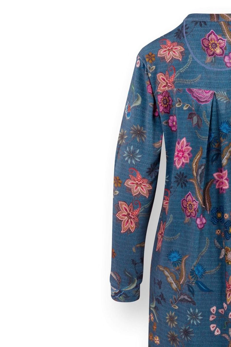 Diogo Long Sleeve Nightdress Coco Flower Blue