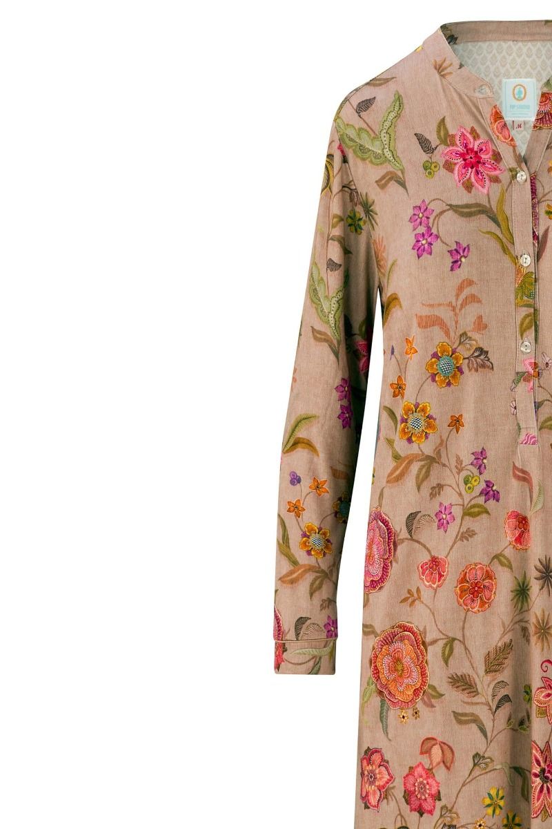Diogo Long Sleeve Nightdress Coco Flower Sand