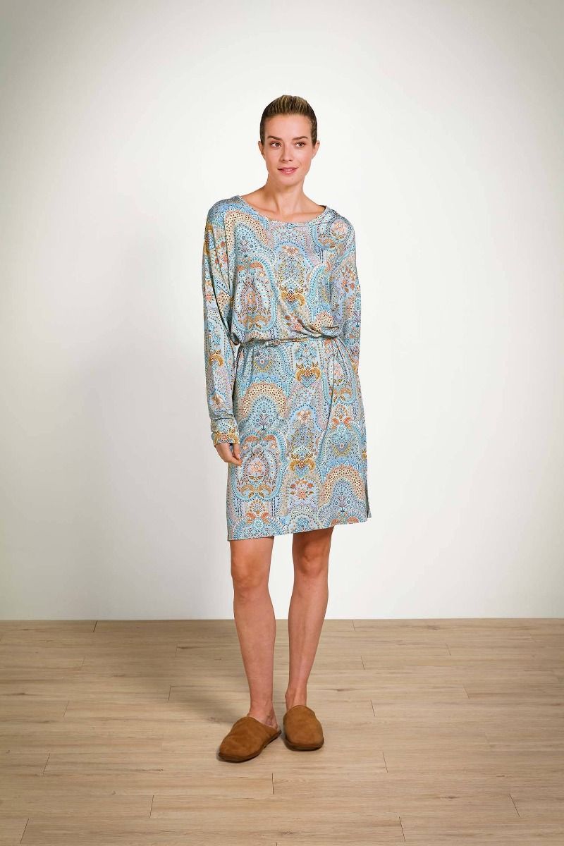Dido Long Sleeve Nightdress Jabali Blue