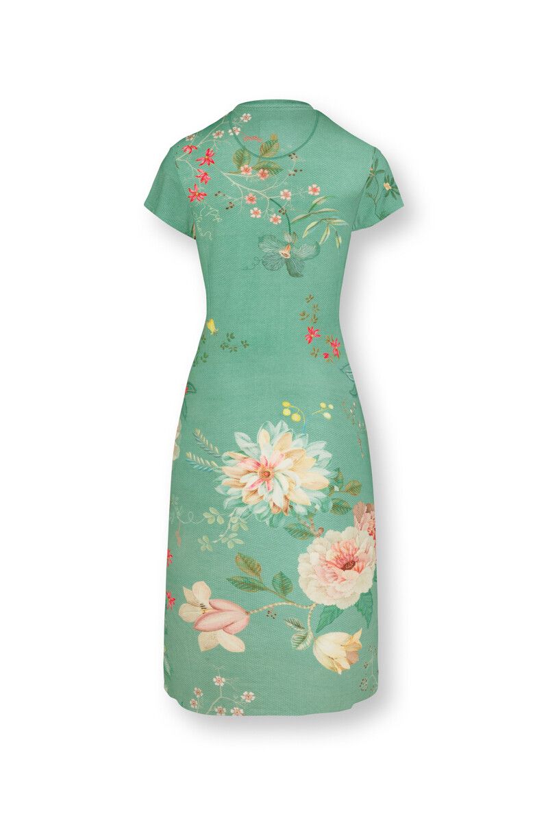 Nightdress Short Sleeve Tokyo Bouquet Green
