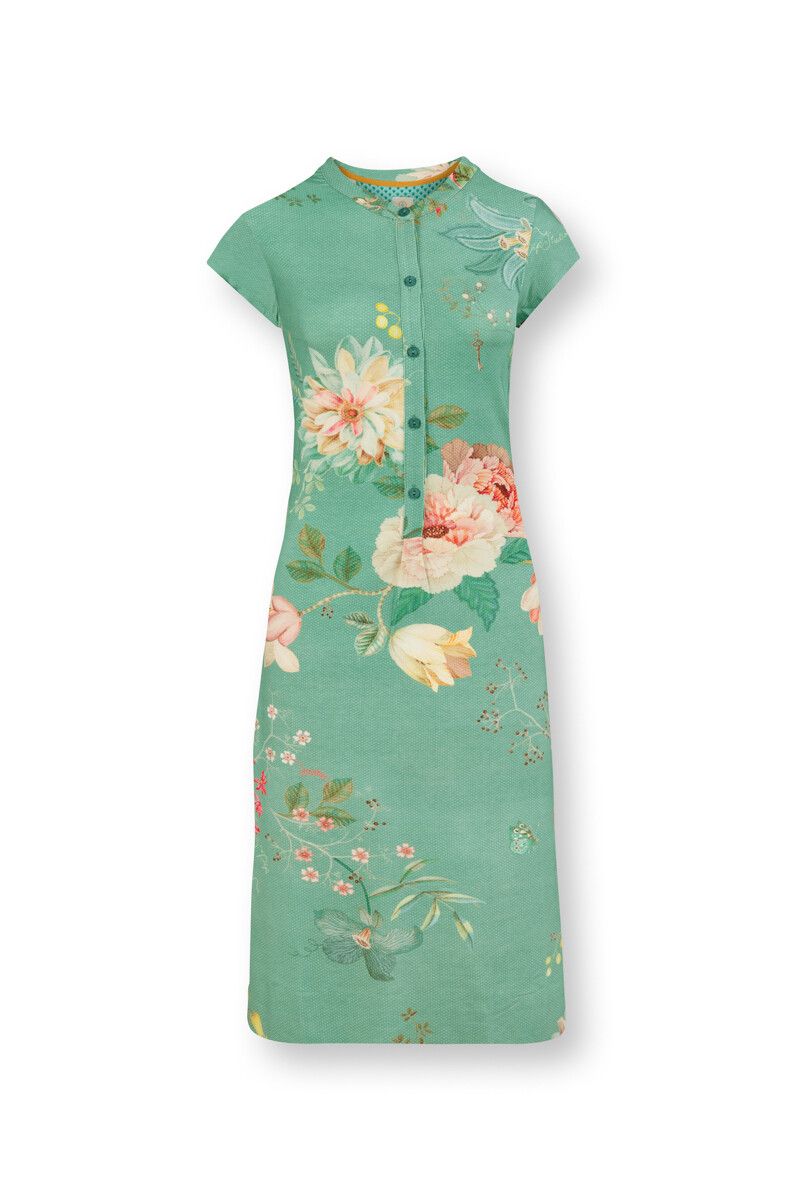 Nightdress Short Sleeve Tokyo Bouquet Green