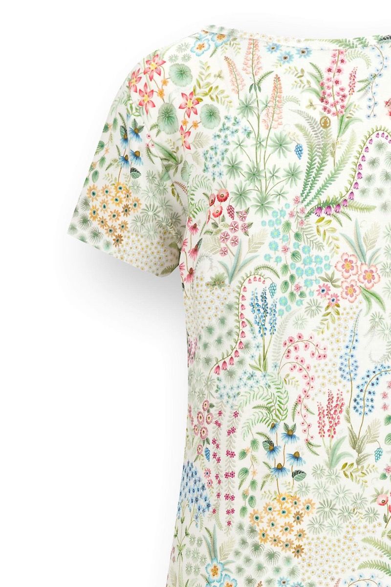 Daisy Nightdress Short Sleeve Querida White