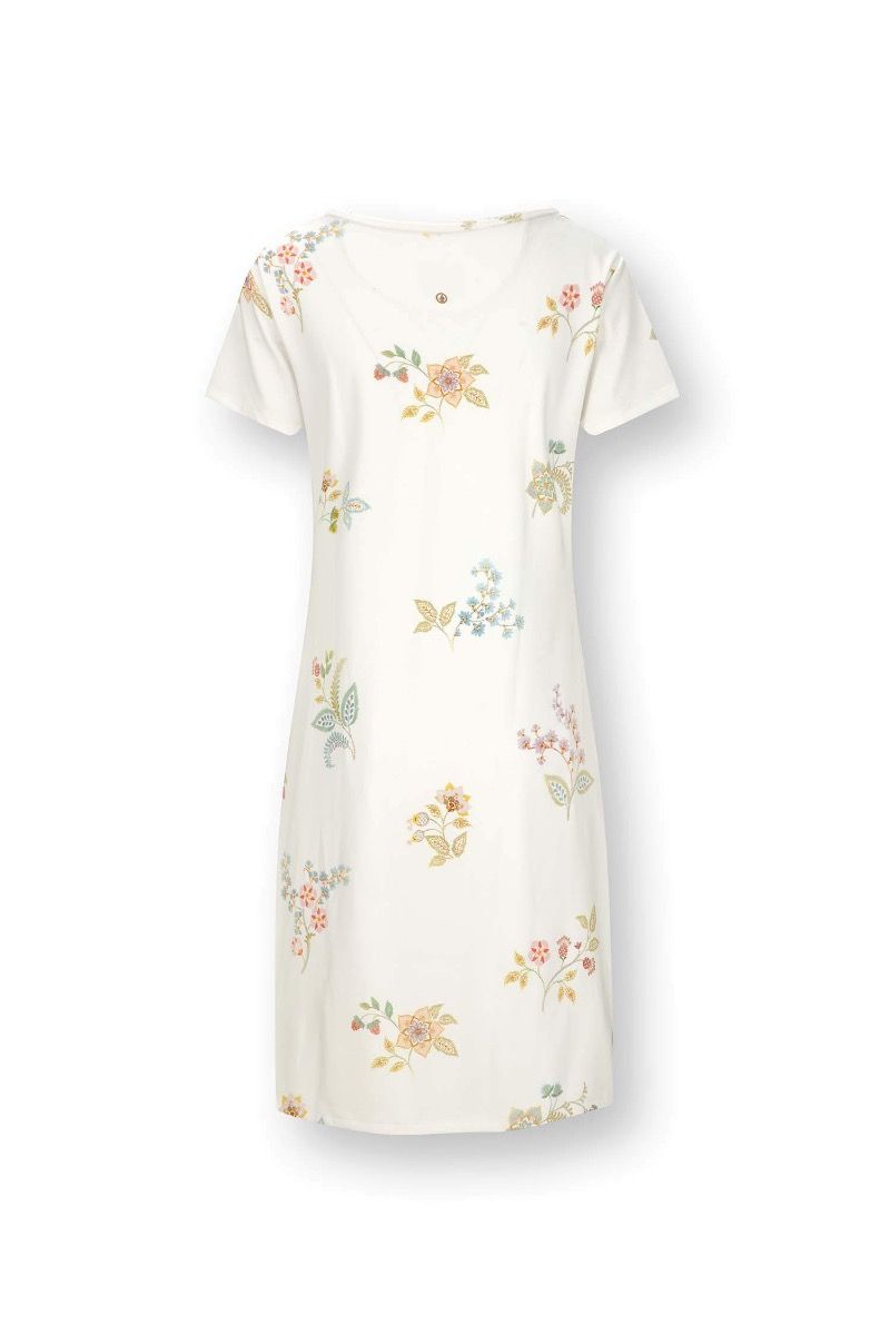 Daisy Nachthemd Korte Mouw Blossom Chique Wit