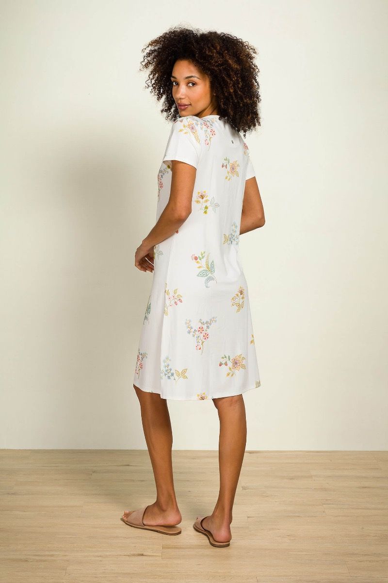 Daisy Nachthemd Korte Mouw Blossom Chique Wit