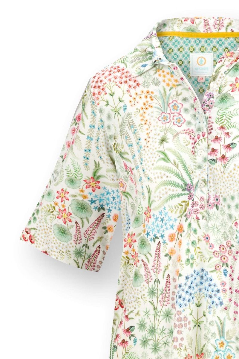 Dewi Nightdress Short Sleeve Querida White