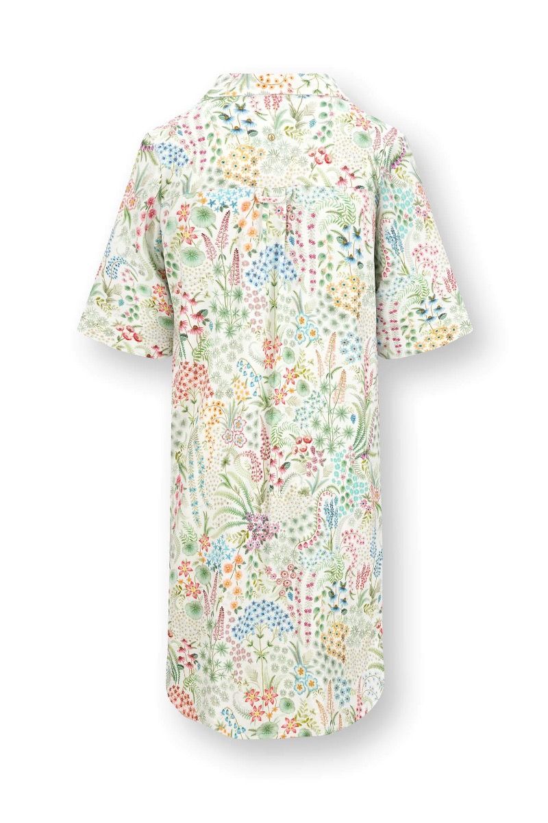Dewi Nightdress Short Sleeve Querida White