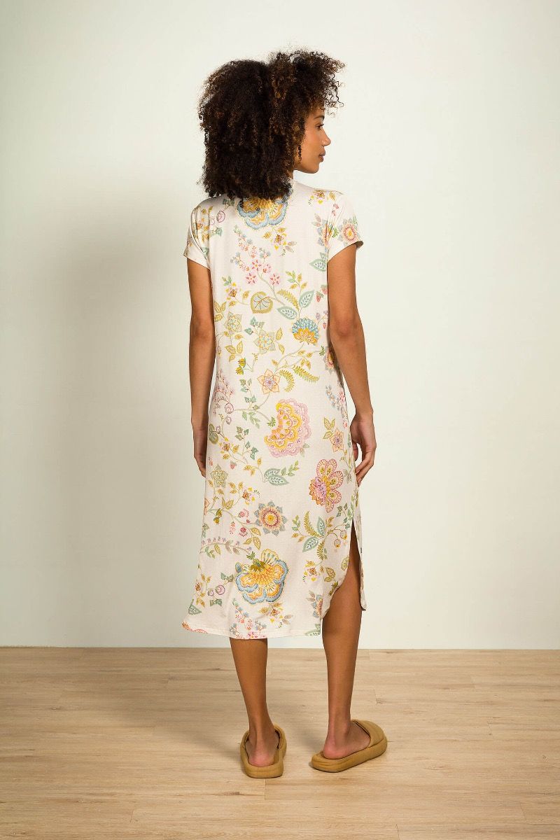 Dalia Nightdress Short Sleeve Buenas Noches White