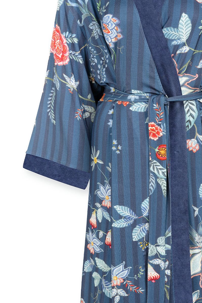 Kimono Flower Festival Big Donkerblauw