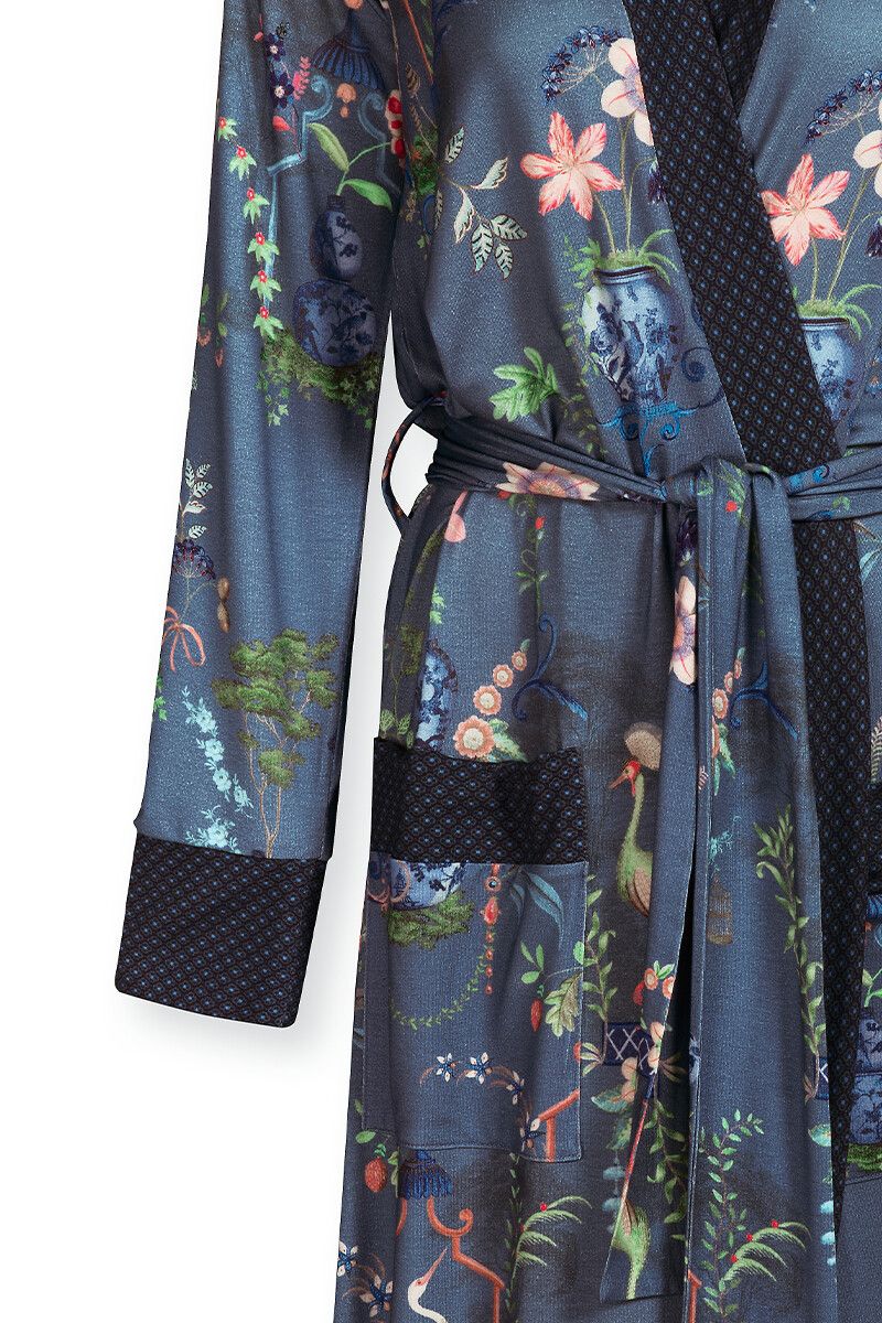Kimono Chinese Porcelain Blauw