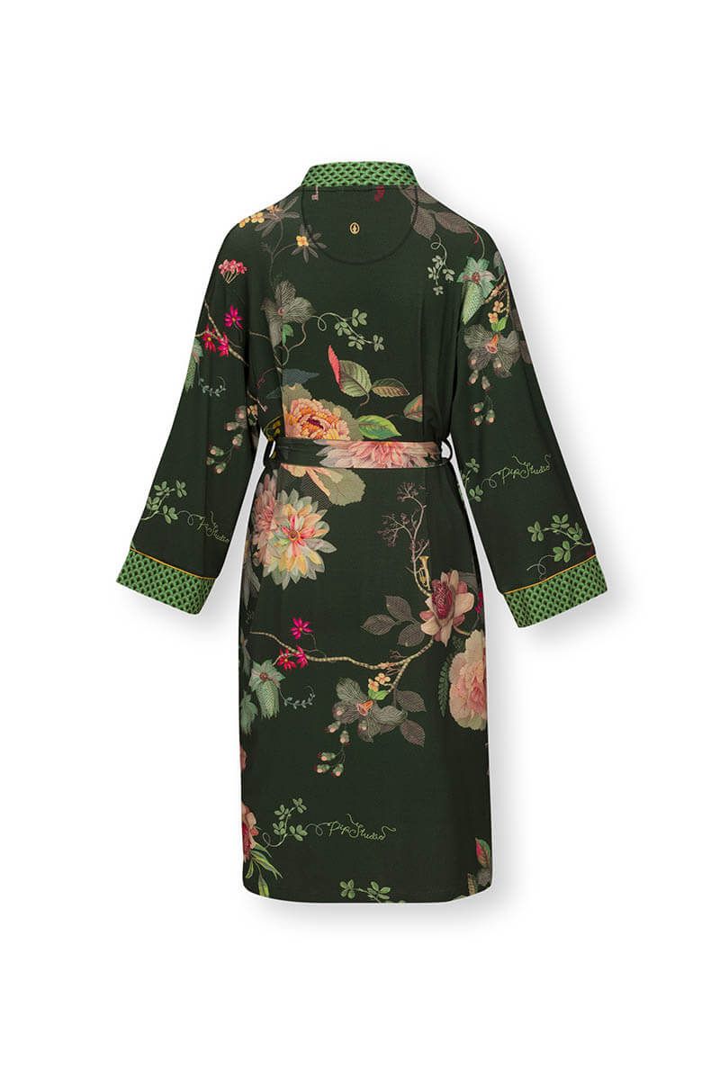 Kimono Tokyo Bouquet Dunkelgrün