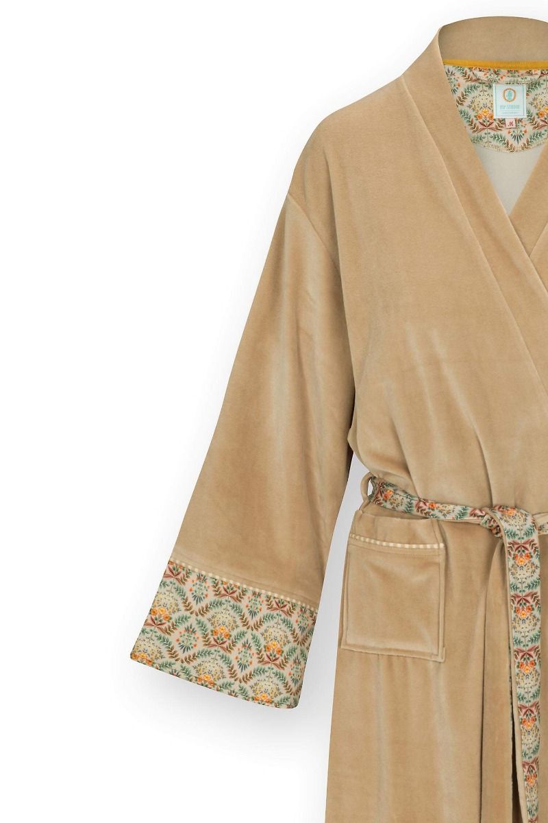 Naomi Kimono Velvet Solid Sable