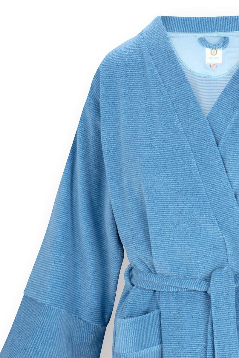 Naomi Kimono Petite Sumo Stripe Blau