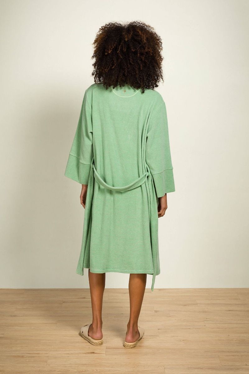 Naomi Kimono Petite Sumo Stripe Green
