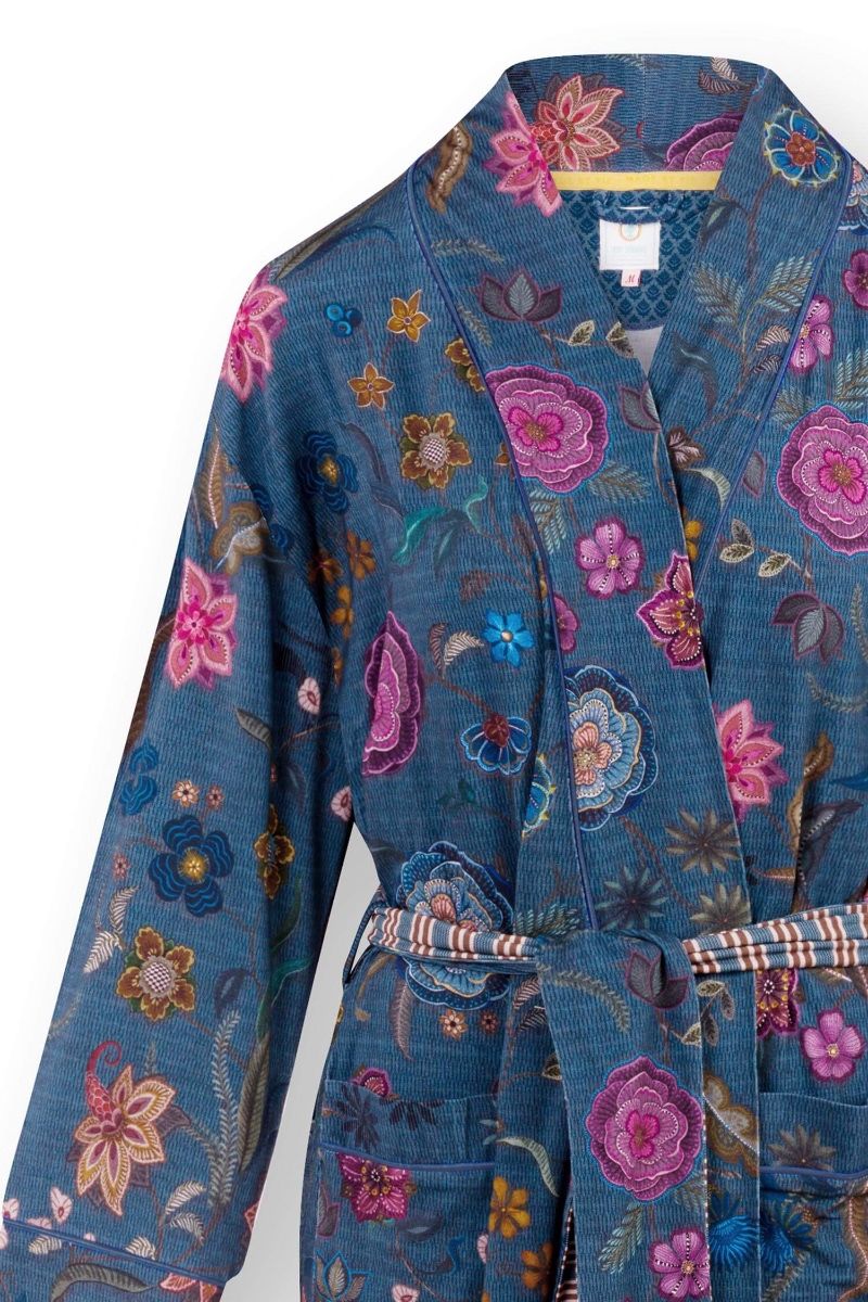 Nisha Kimono Coco Flower Bleu 