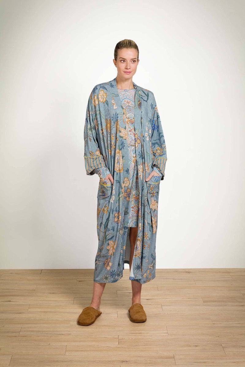 Noa Kimono Safari Bloom Bleu 