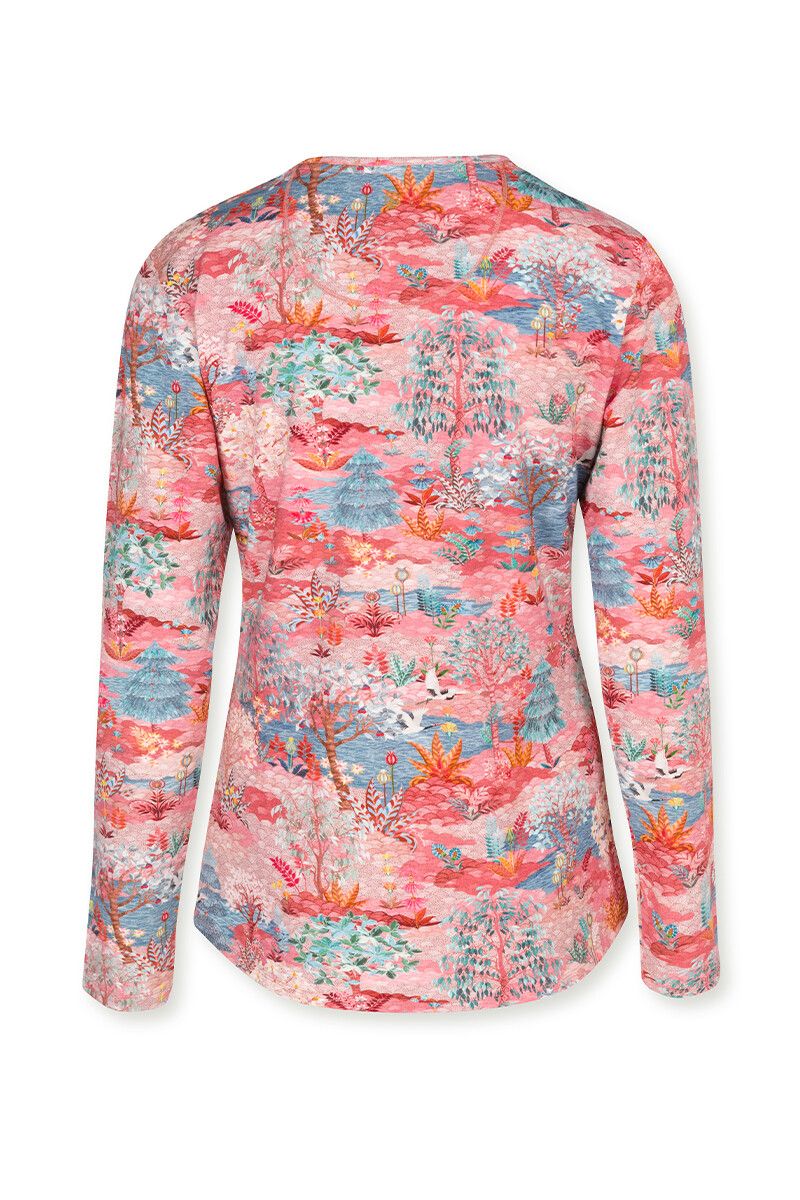 Top Lange Mouw Pip Garden Roze