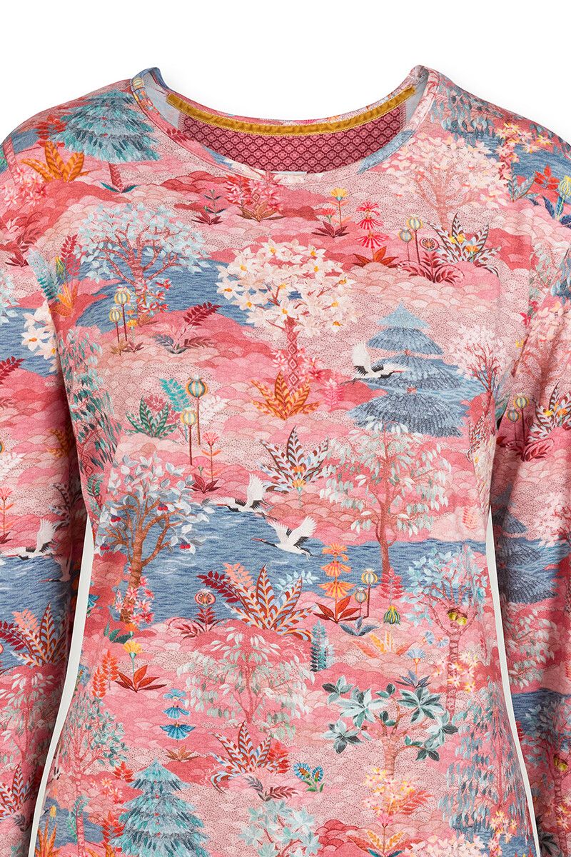 Top Lange Mouw Pip Garden Roze
