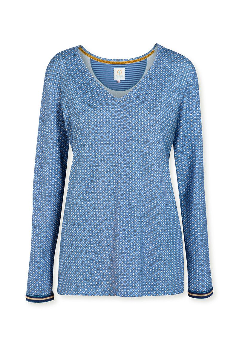 Long Sleeve Star Tile Blue