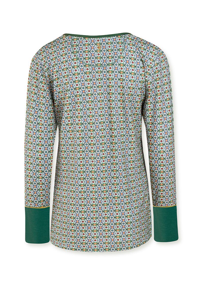 Long Sleeve Star Flower Blue
